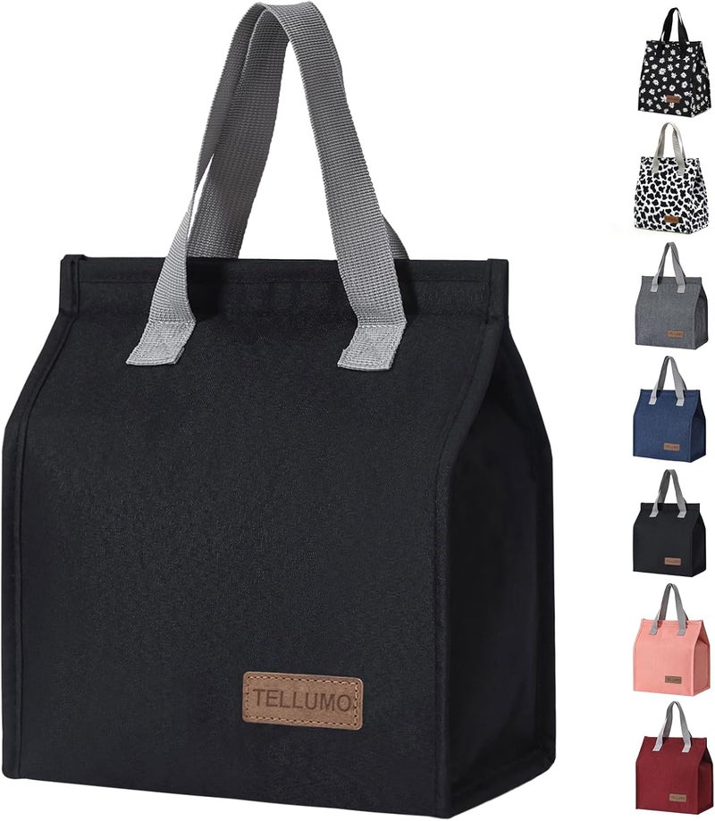 TELLUMO Lunch bag, Insulated Lunch Bag for Women Men Large Lunch Box Container Reusable Leakproof Tote for Office, Work, School, Beach or Travel (Dark) - Image 1